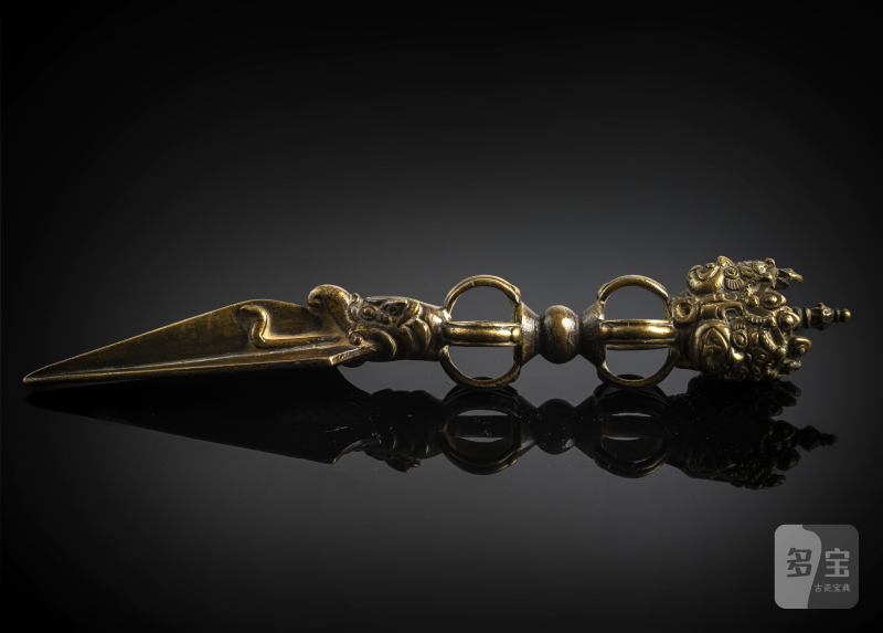 Ritual dagger phurbu made of brass or bronze respectively - 图3